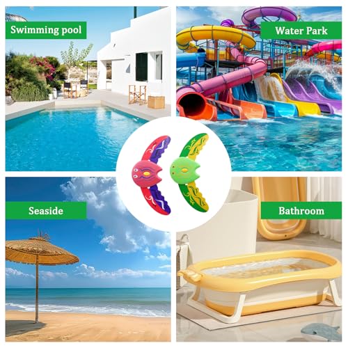 GETRICH 2 Stück Unterwasser Glider Upgradierte Version, Wasserspielzeug Kinder, Teufel Fisch Schwimmbad Spielzeug, Pool Spielzeug, Tauchspielzeug für Kinder für Schwimmbäder Badewannen Wasserparks