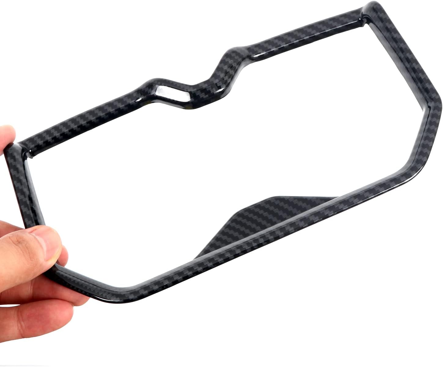 for Toyota Tundra 2022-2023 Carbon Fiber Black Rear Water Cup Holder Cover Trim 1pcs Car Accessories