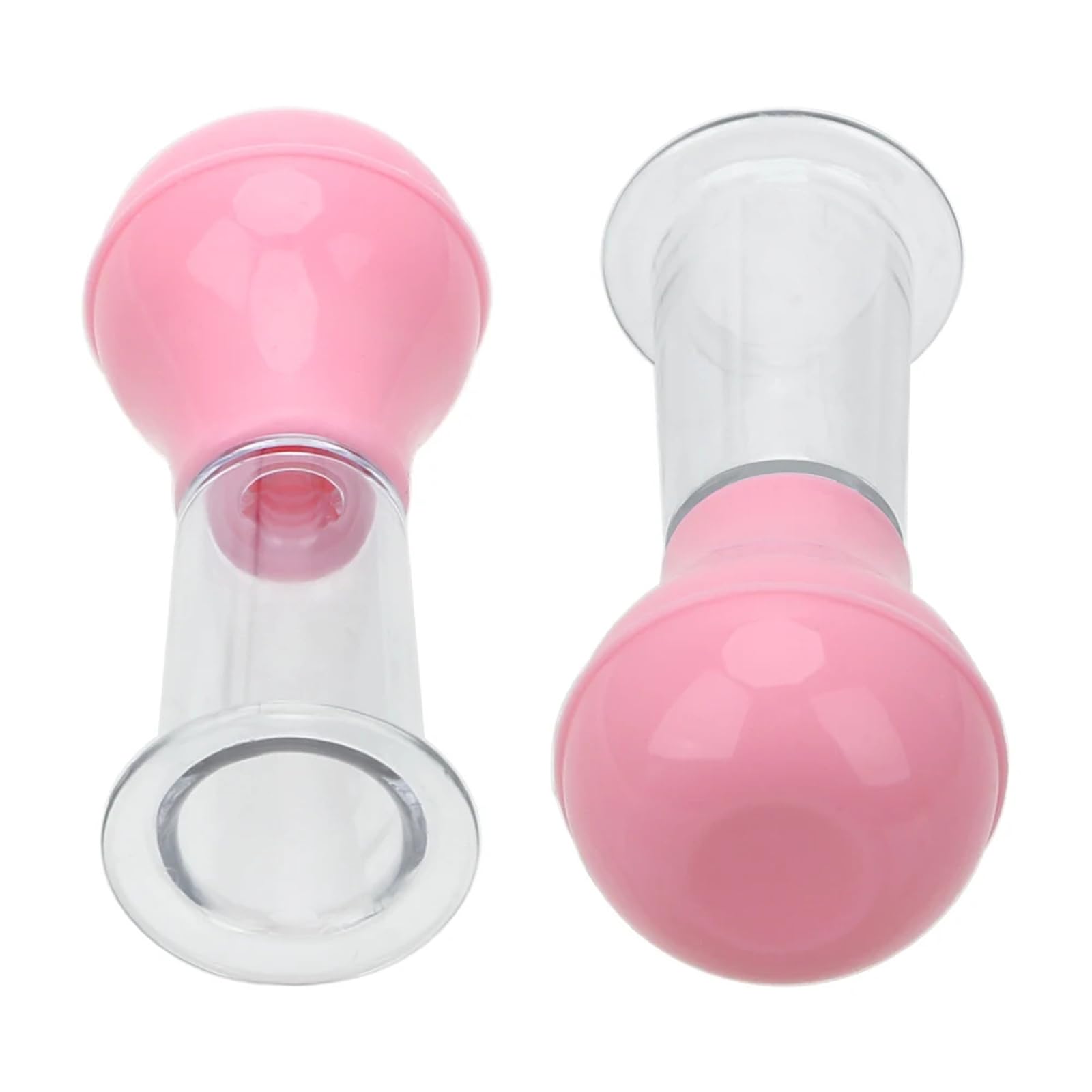 2 Piezas Succionador de Pezones Agrandamiento de Pezones Juego de Succionadores de Pezones Estimulación de Senos Poder de Succión BDSM Succionador de Clítoris Bomba de Coño(Pink,M)