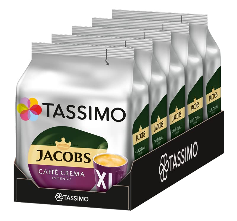 Tassimo Jacobs Caffè Crema intenso XL, 5er Pack (5 x 144 g)