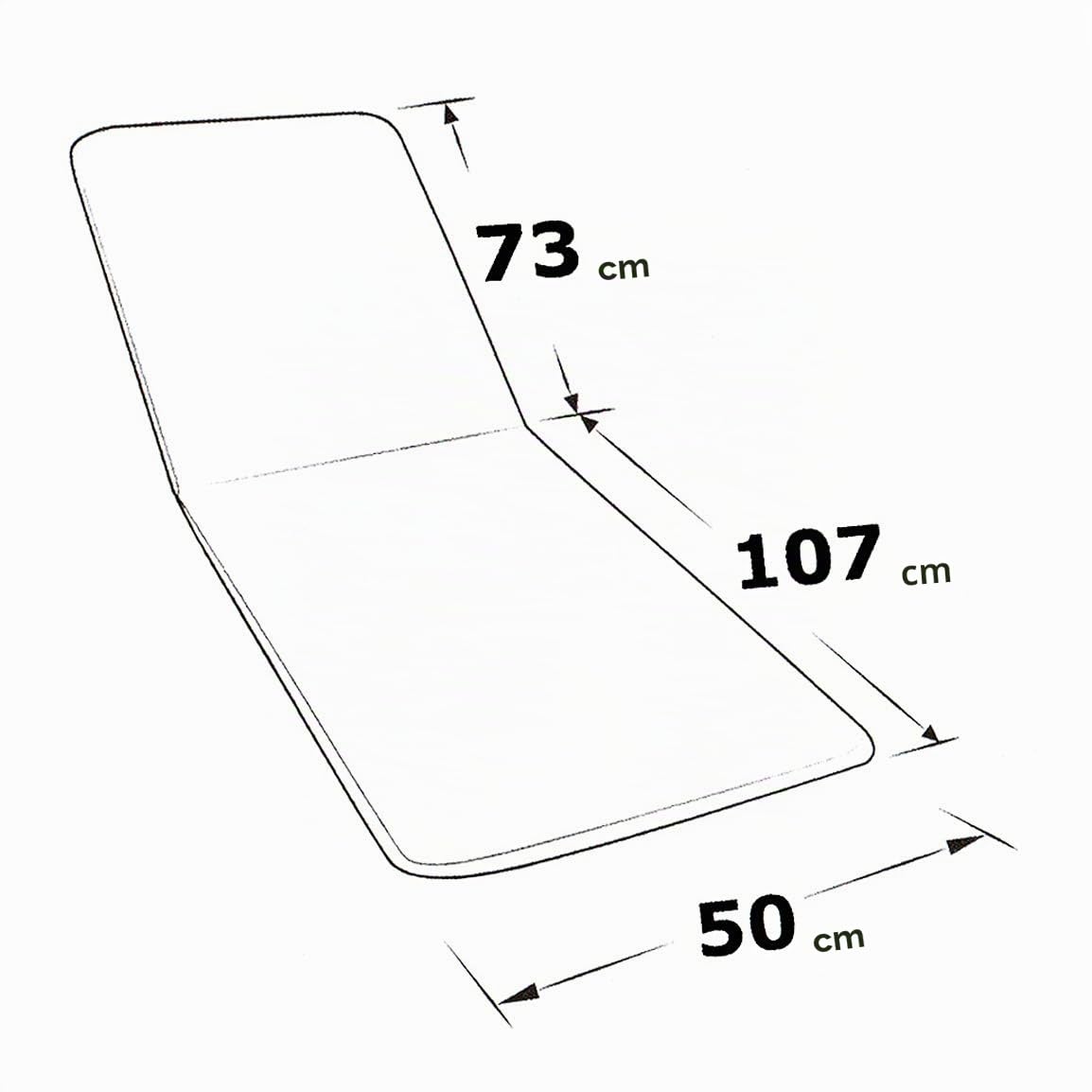 Coussin doux pour chaise longue, rayé, housse de chaise pliable pour chaise de plage, mod.LIMA FASCIATO VERT