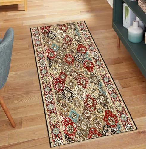 Alfombra antideslizante para pasillo de 40x100 cm lavable marrón 2