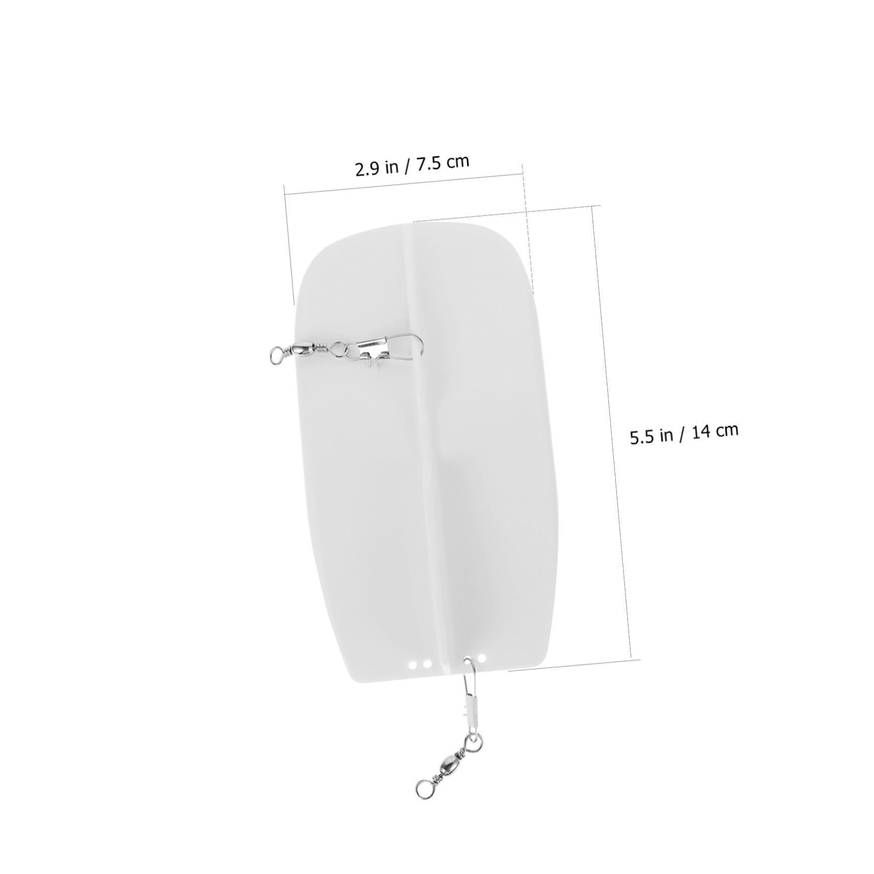 SUPVOX Tabla de Buceo Duradera de Plástico Blanco para Pesca Cebo Artificial, Alta Resistencia y Firme para Aficionados Pesca en Mar