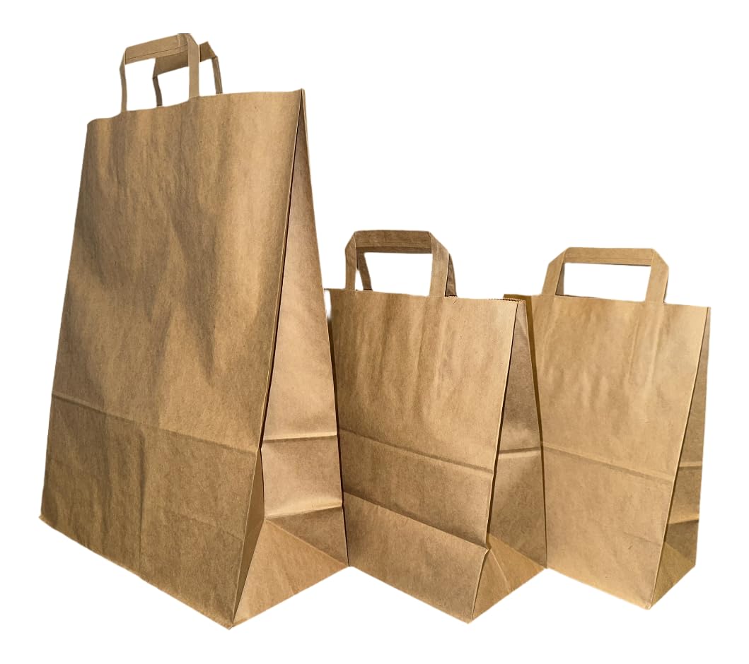 Papiertragetaschen mit flachen Tragegriffen (L - 45 × 35 × 15) - 250 St.