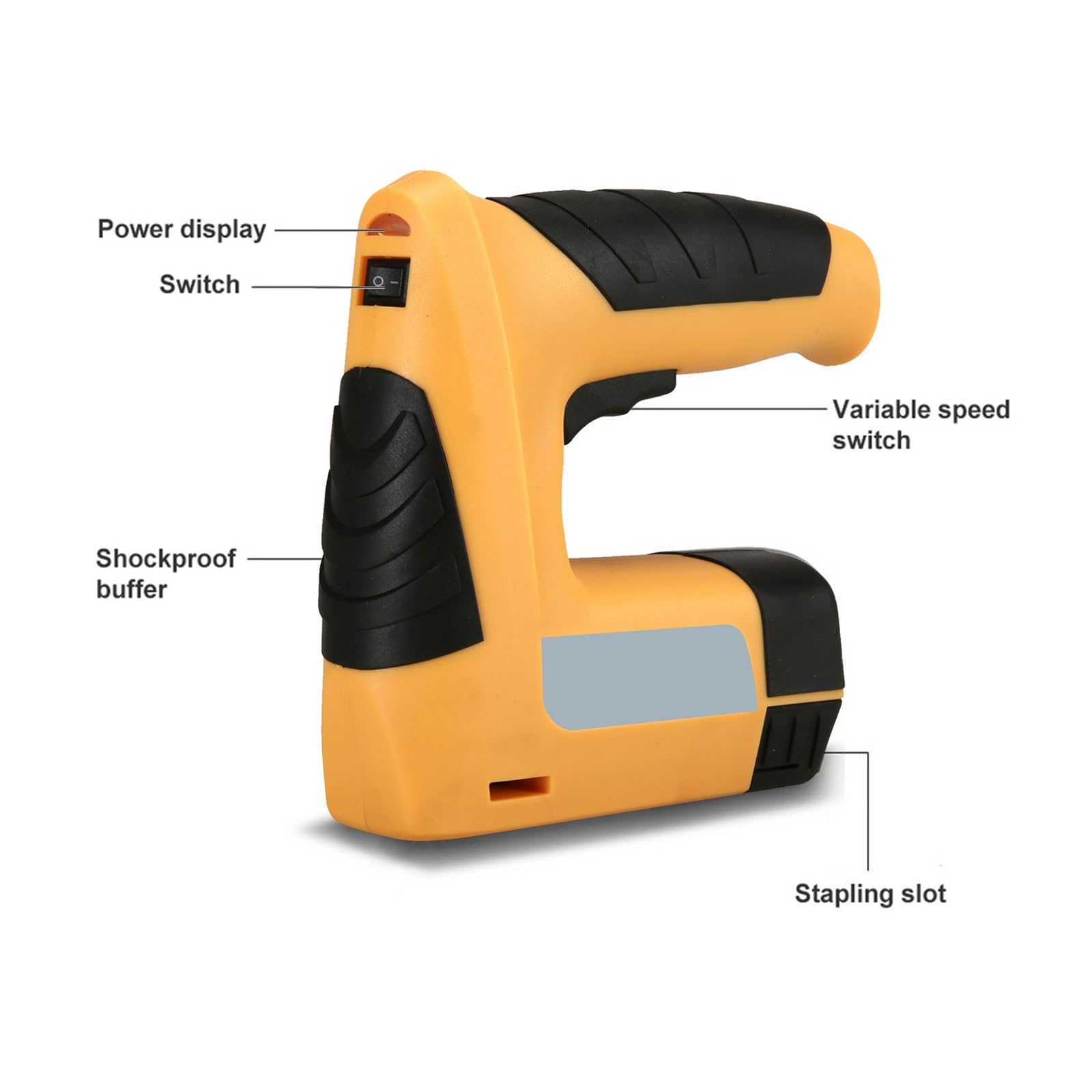 Cucitrice pneumatica, Cucitrice per tappezzeria alimentata Pistola sparachiodi elettrica Batteria al litio portatile Chiodatrice Cucitrice elettrica Utensili manuali for la lavorazione del legno