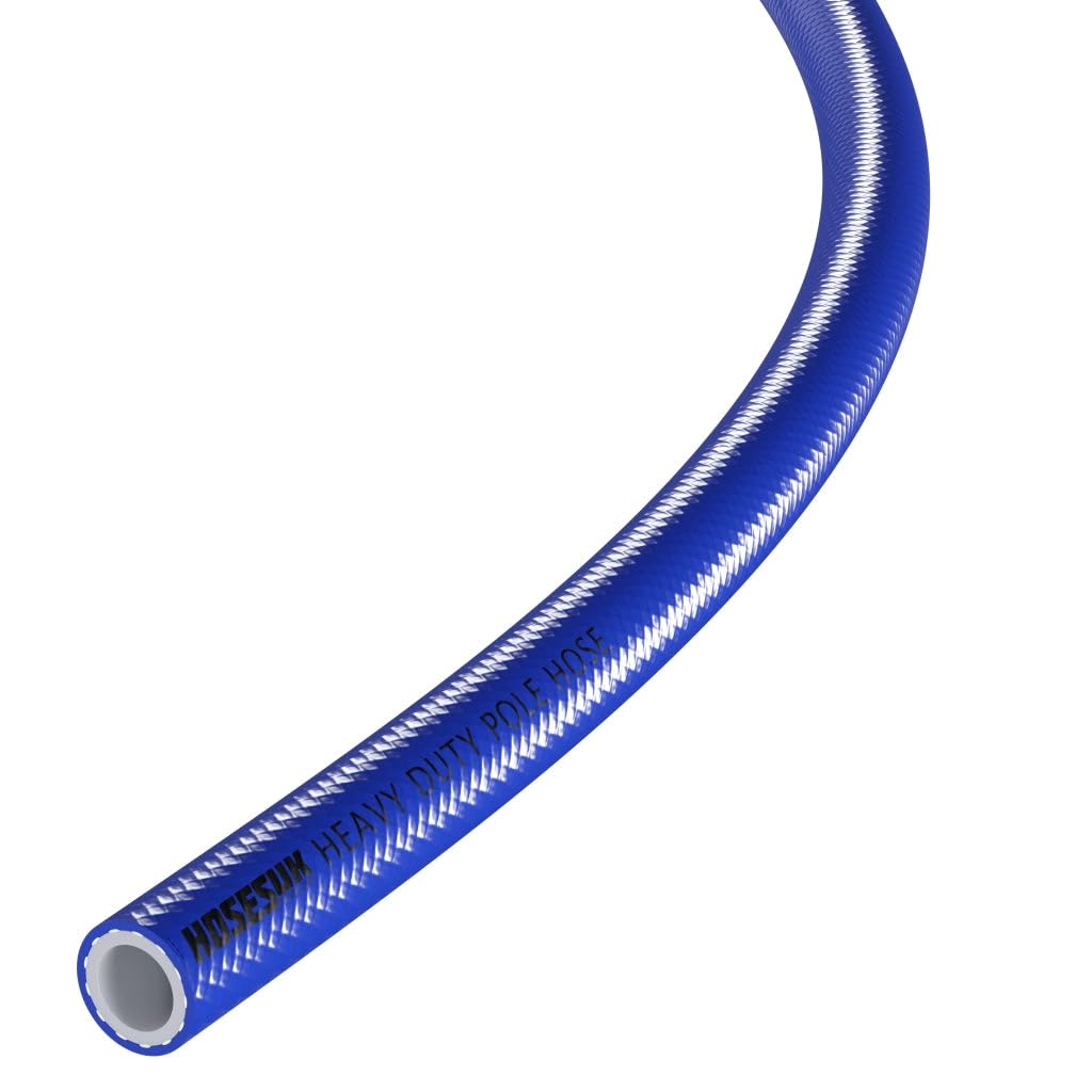 Blue 6mm (1/4 inch) x 11.5mm (15/32 inch) High Visibility PVC Pole Window Hose 60 Metre