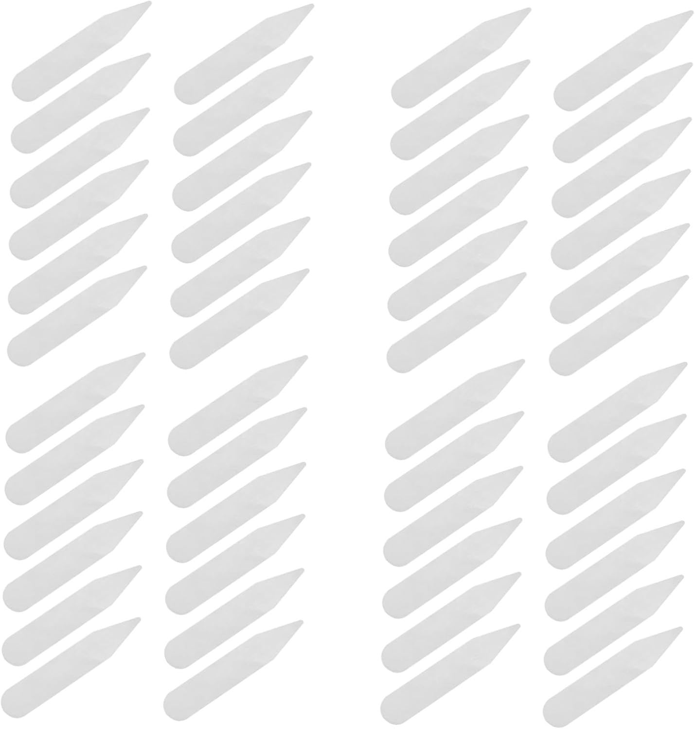 200pcs Invisible Collar Stays for Men Dress Shirts, PET Insert Set
