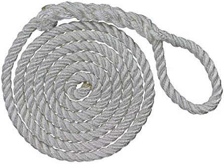 مجموعة من 4 قطع من خطوط واقيات القوارب - SGT KNOTS - حبل واقيات القوارب الملتوي المصنوع من النايلون - مجموعة حبال مصد القوارب البيضاء - خط واقيات القوارب - حبال واقيات القوارب البحرية مقاس 1/4 بوصة x 6 أقدام