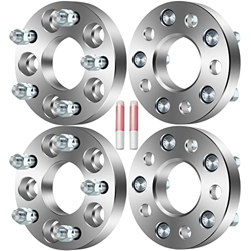 ECCPP 4X 1 inch 5 Lug Wheel Spacers Adapters 5x110 to 5x4.5(5x114.3mm) fits for HHR Wheel Spacers adapters for Malibu Cobalt Wheel Spacers adapters 06-11 Wheel Adapters with 12x1.5 Studs