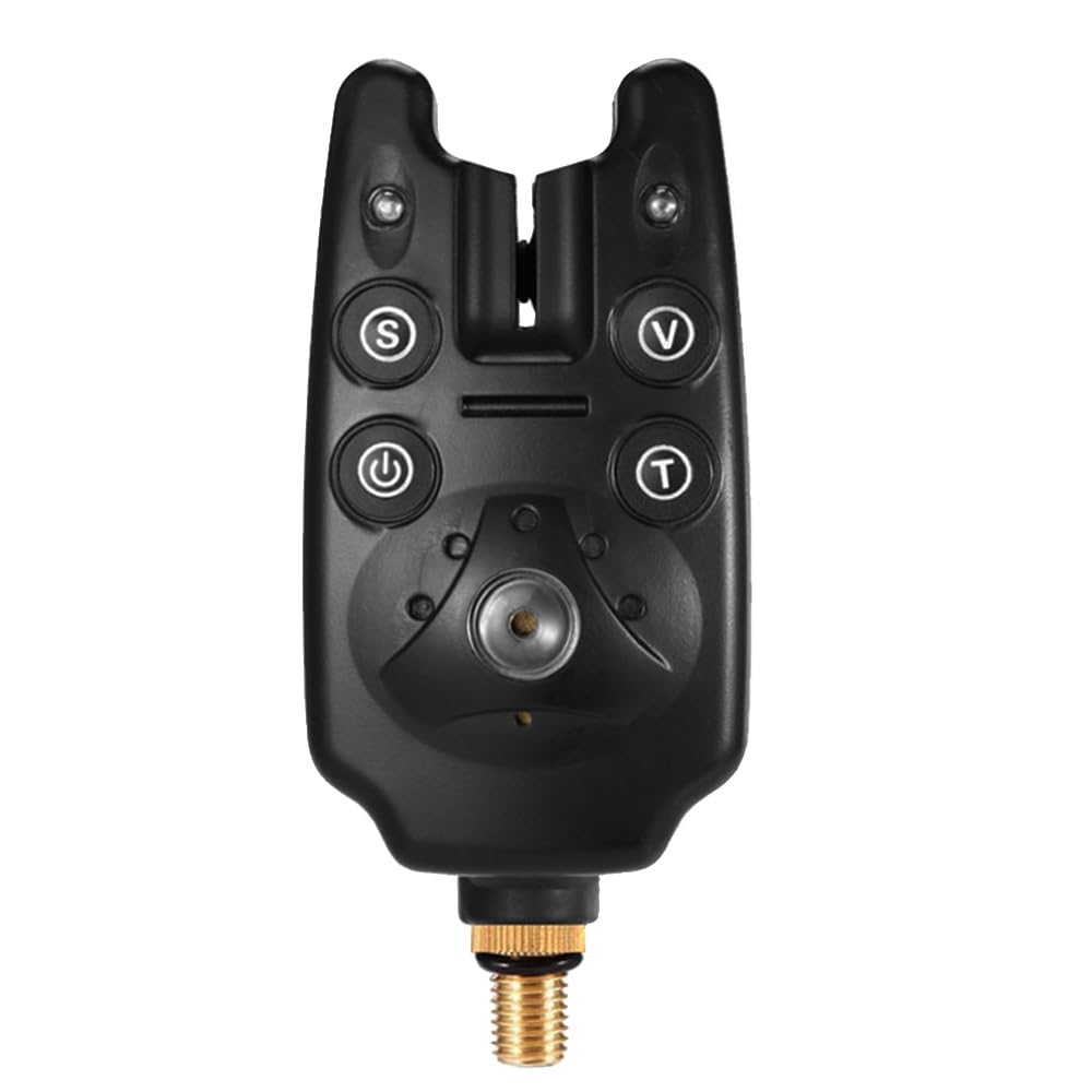 Fishing Bite Alarm, Fishing Bite Alarm With Indicator LED, Bite Alarm With Volume + Tone Control, Carp And Pike Fishing Bite Alarm, Fishing Bite Speaker Indicators (Black)