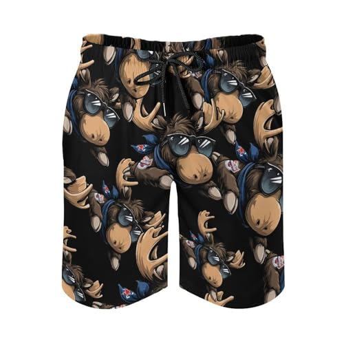 Moose Mens Swim Trunks Quick Dry Board Shorts Beach Swimwear Bathing Suits2