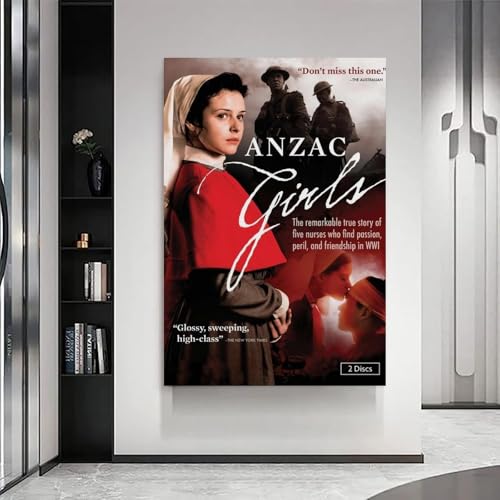 HAUEBDANSEY ANZAC Girls Posters Aesthetic Vintage Wall Art Canvas Poster Decorative Painting Living Room Bed Room Decor 24x36inch(60x90cm) Frame-style - Image 6