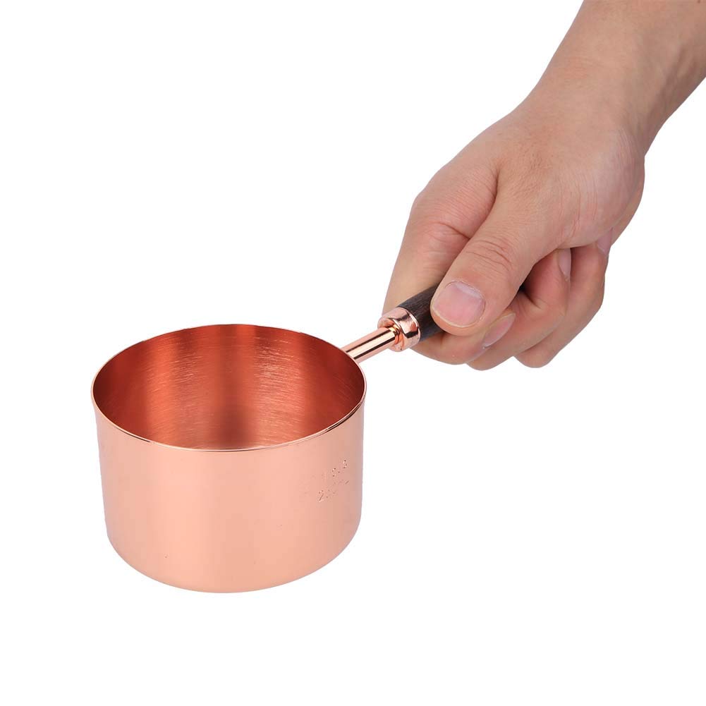 Juego de 4 Cucharas Medidoras,Cuchara Medidora Hornear de Oro Rosa,Herramienta Medici¨®n Cocina Diferentes Tama?os,Accesorio de Cocina de Acero Inoxidable 304 Grado Alimenticio
