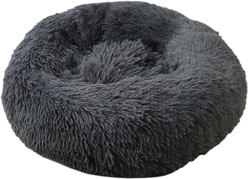 Original Beruhigendes Haustierbett, warmes Plüsch-Donut-Hundebett, waschbar