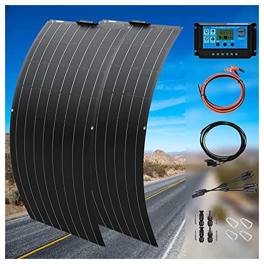 Kit de Panel Solar, Cargador de batería Solar de 600 W con Controlador, Paneles solares de Alta eficiencia, para el hogar, Tienda de campaña, Barco de Camping,Negro