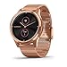 Garmin Vivomove Luxe Smartwatch Hybrid Analogico Digitale Unisex, Cassa Oro Rosa, Cinturino Acciaio Maglia Milano Oro Rosa 010-02241-04