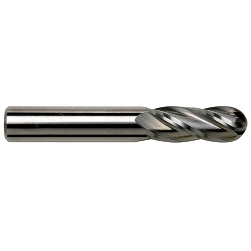 Miniatura 2 de 102894 916 "Diámetro x 916" Mango 4 flautas Longitud Regular Ball Nose Serie Amarillo Carburo End Mill
