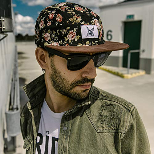 Blackskies Black Beauty Vol. Ii 5 Panel Cap | Men Women | Surf Skate Sun Hat Rose Black With Flowers Unisex Baseball #TOP1