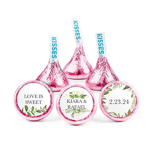 Miniatura 3 de 108 calcomanías de boda personalizadas para dulces de besos (108 unidades) – Recuerdos de despedida de soltera, recuerdos de boda para invitados,