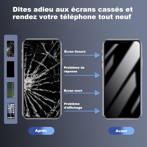 Écran cassé iPhone 11 Pro Max réparation LCD tactile et cadre - 2