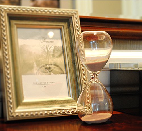 Graces Dawn Transparent Glass Hourglass Sand Timer 60 Minutes With (Champagne) #TOP4