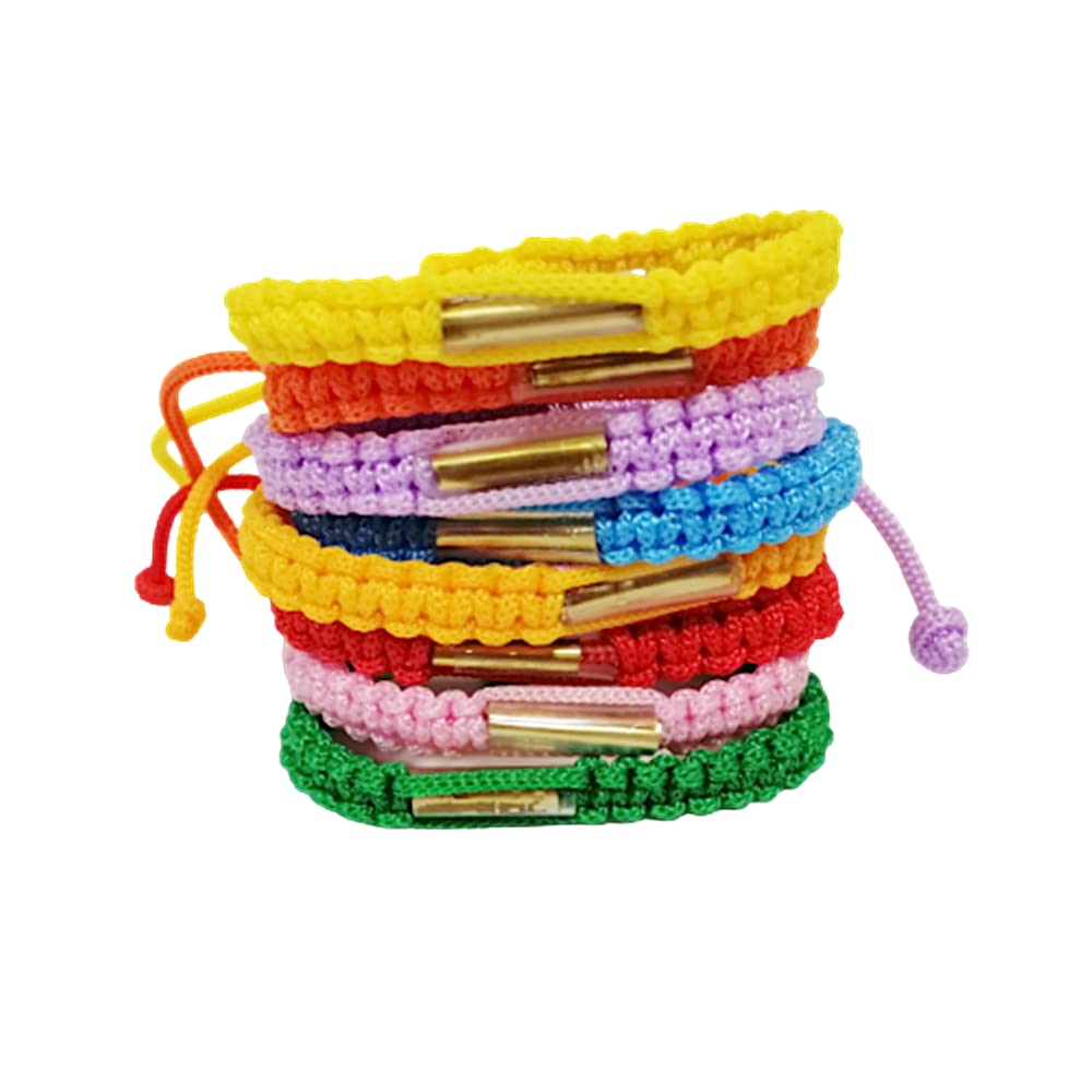 8 Pcs. Handmade Thai Buddhist Amulet Takrud Agjustable Rope Cord Macrame Wristband Charm Bracelets For Men Women Lucky Gift Friend Love Couples 8 Colors Multicolor
