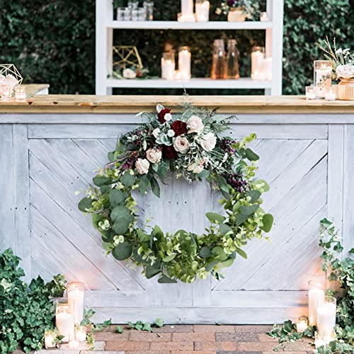 Eladeco 2 Pack Faux Eucalyptus Garland Fake Greenery Garland Artificial Eucalyptus Vines 5.6 Feet/Pcs Hanging Plant Ivy Wedding Backdrop Arch Wall Decoration For Table (Style 2) #TOP4