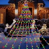 Christmas Decorations Outdoor,11.5 ft 317 LED Star Christmas Tree Lights,8 Memory Lighting Modes&Timer Star Light for Yard,Wedding,Party, Decorations(Multicolor)