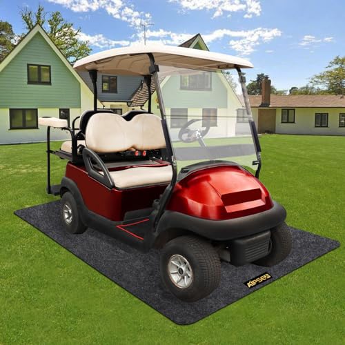 AIPSET Golf Cart Parking Mat, 9.18 x 4.92 ft Garage Floor Mat, Mechanic Pad for Most Golf Carts/UTV ATV/Motorcycle, Fast Oil Absorbent Waterproof Non-Slip, Prevents Floor Scratch and Stain by AIPSET - Used condition - Image 6