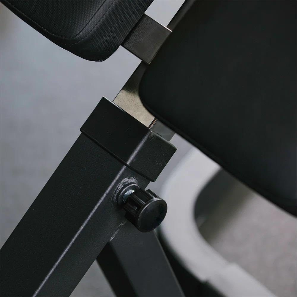 Chair Back Extension Machine, Adjustable Hyperextension Bench, Soft Durable Padding, Non-Slip Footplate, Adjustable Height, Home Gym Exercise Equipment