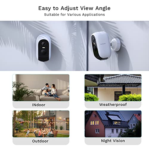 Wuuk Doorbell Camera Wireless No Subscription, Outdoor Security Camera Add-On, Base Station With Built-In 32Gb Storage, Battery Powered,Triple Motion Detection, Supports Alexa Google Assistant #TOP7