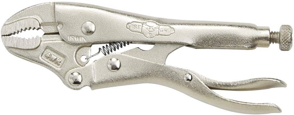 Zange, Verriegelung 100 mm, Backenöffnung max. 24 mm, Gesamtlänge 100 mm, Zangenarretierung, Griffarretierung, Backenlänge 15 mm, Backentyp gebogen, Länge, Imperial 10,2 cm, Material: hochwertiger