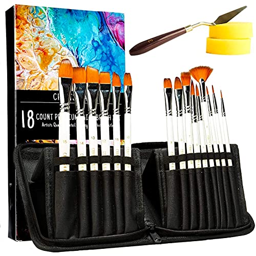 Crafts 4 All Acrylic Paint Brushes - Pack of 18 ...