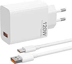 Chargeur xiaomi 120w, pour Xiaomi 14T Pro /14 Ultra/13T Pro /13 Lite/12T/11T, pour Redmi Note 13 P +/12 P +/11 P + etc, avec 6A Câble USB C 2M