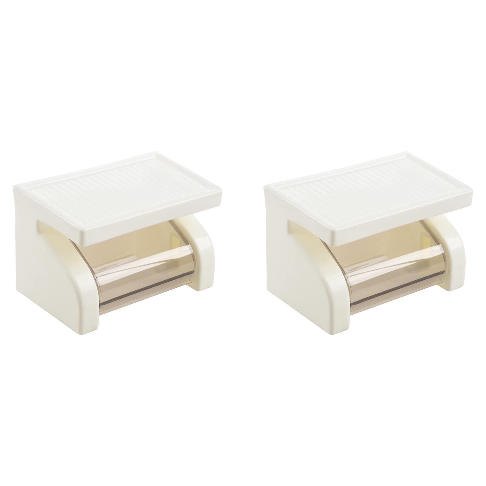 Hndhbfgrt 4X Waterproof Toilet Paper Holder Tissue Roll Stand Box with Shelf Rack Bathroom