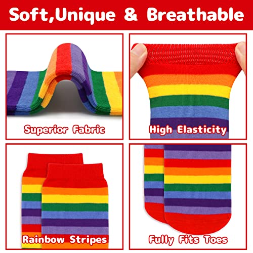 Olreco Toddler Soccer Socks Boys Girls Soccer Socks Kids Knee High Socks for Toddler Girls Toddler Tube Socks with Stripes3