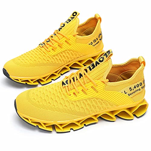 Image of Chopben Men's Running Shoes Blade Non Slip Fashion Sneakers Breathable Mesh Soft Sole Casual Athletic Walking Shoes