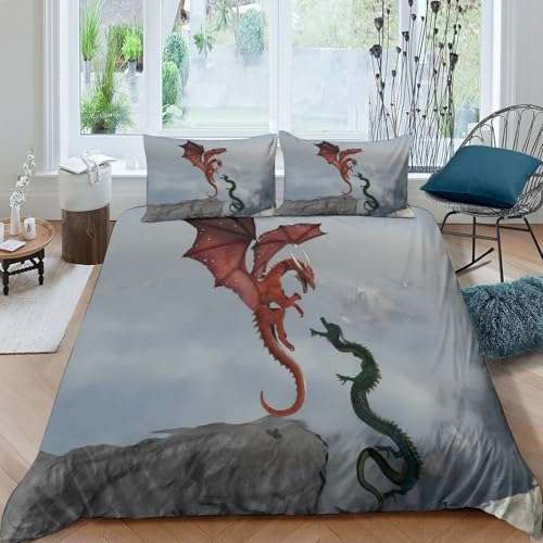 Housse de couette âne 220x240 parure de lit microfibre 3D - 4