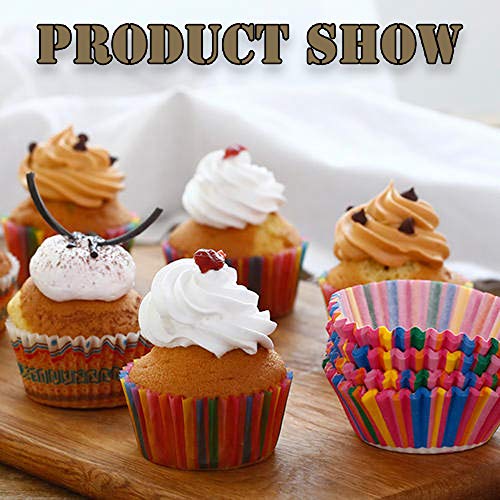 Keku Rainbow Cupcake Paper, Cupcake Box, Cake Cup, Suitable For Wedding Party Birthday, 200 Cups #TOP3