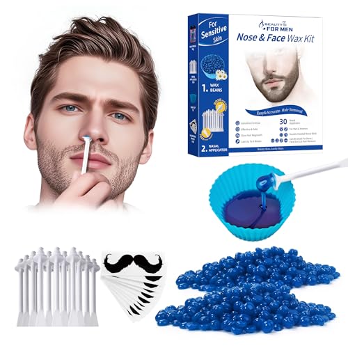 Beauty7 Nose Wax Kits Nasenwachs Set Nasenwachsset Nasenhaarentfernungswachs mit 50g Nasenhaarwachs 30 Nasenstick Nasenwaxing Nasenhaarentferner Nasenhaarentfernungsse für Männer und Frauen