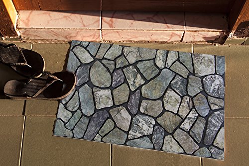Apache Mills Masterpiece Flagstone Grey Stone Door Mat, 18-Inch By 30-Inch #TOP4