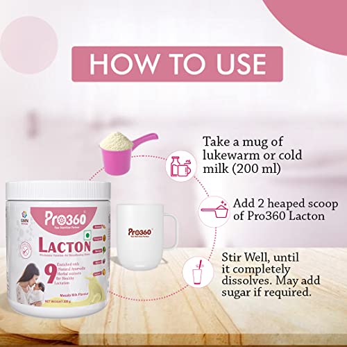 Pro360-Lacton-Lactation-Supplement-Powder-for-Breastfeeding-and-Lactating-Mothers-Enriched-with-Shatavari-Silymarin-Moringa-Curcumin-Cumin-Fennel-Fenugreek-Masala-Milk-Flavor-200g