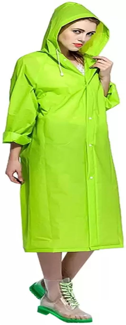 Women's Polyester Long RainCoat Pocho Barsaati with Adjustable Cap and Cover (Pack of 1)-picture-25