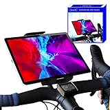🚴 EINFACH UND SCHNELL 💪 Unsere Tablet Halterung Heimtrainer kompatibel mit iPad hält ganz einfach fest an jedem Lenker oder jeder Stange in Ihrem Trainingsbereich. Unsere Fahrrad Tablet Halterung kompatibel mit iPad ist kompatibel mit Laufbändern, Spinning-Fahrrädern, statischen Fahrrädern, etc.