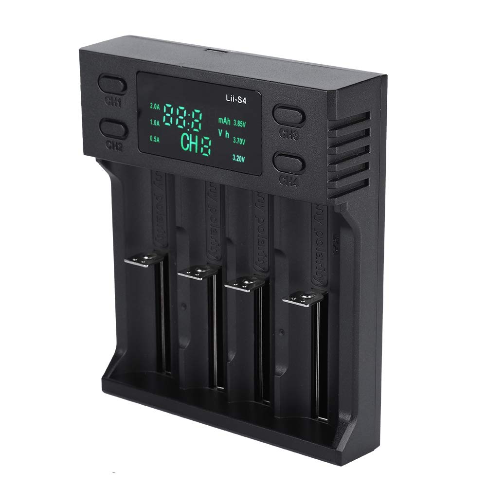 LiitoKala Lii S4 Smart Battery Charger Four Slot with Power Display for Lithium Battery Charging