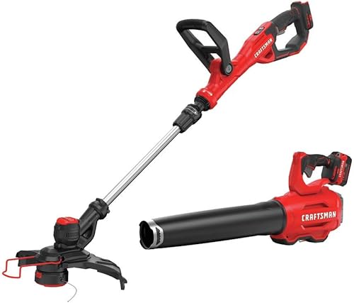 CRAFTSMAN V20 - Kit combinado de recortadora de cuerdas y soplador de hojas, inalámbrico (CMCK297M1)