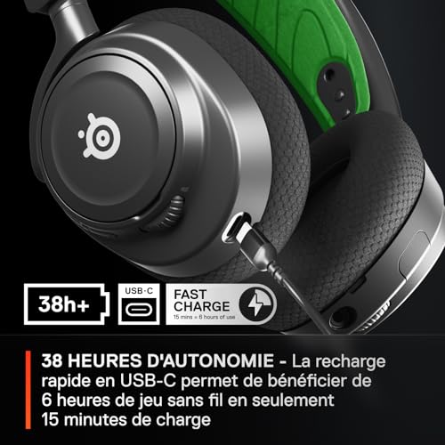 Casque de jeu sans fil SteelSeries Arctis Nova 7X USB-C compatible PC Switch