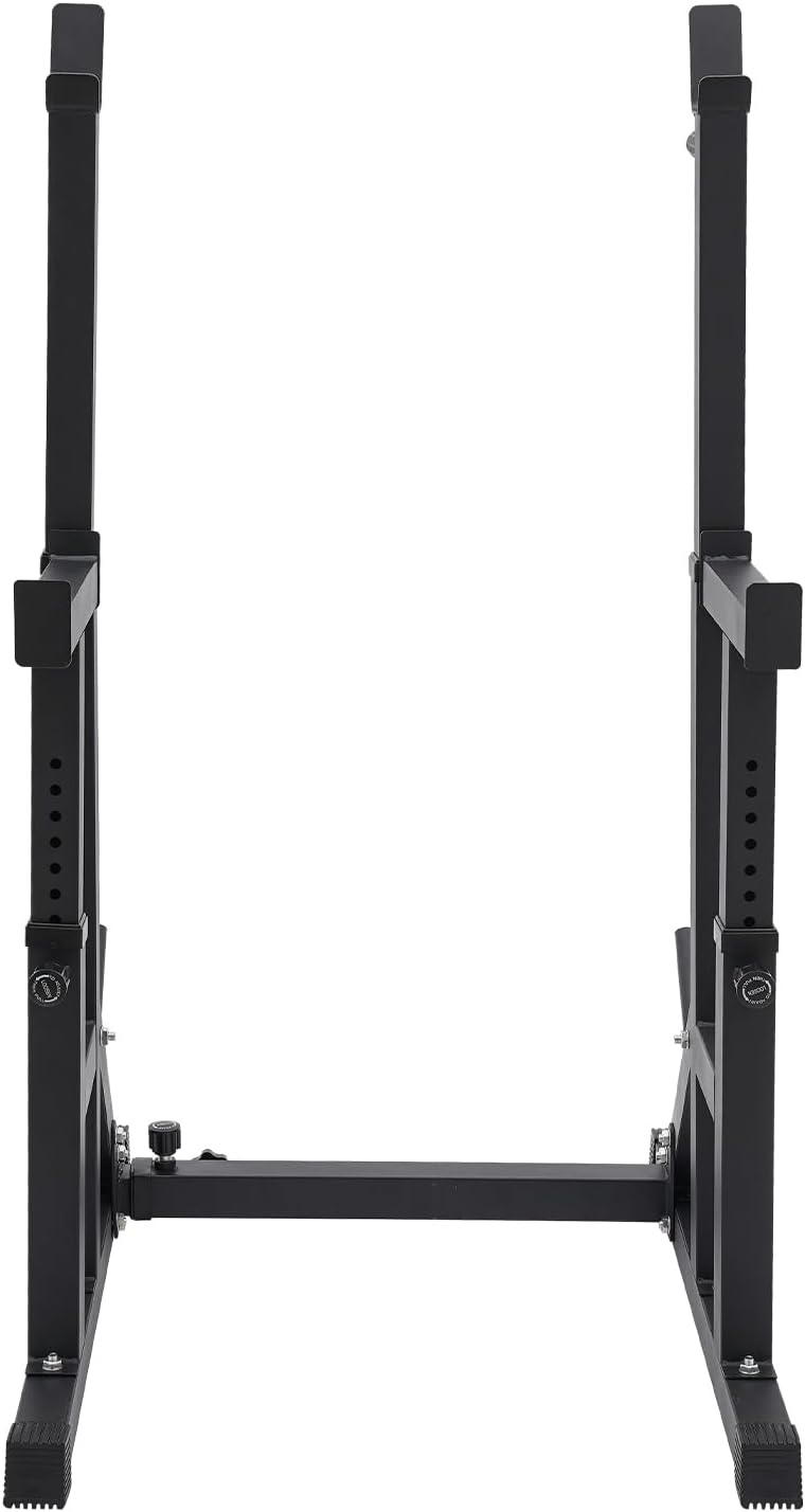 Adjustable Squat Rack Multi-Function Barbell Rack with Barbell Plate Storage 551LBS Portable Squat Bench Press for Squats, Bench Presses, Shoulder Presses