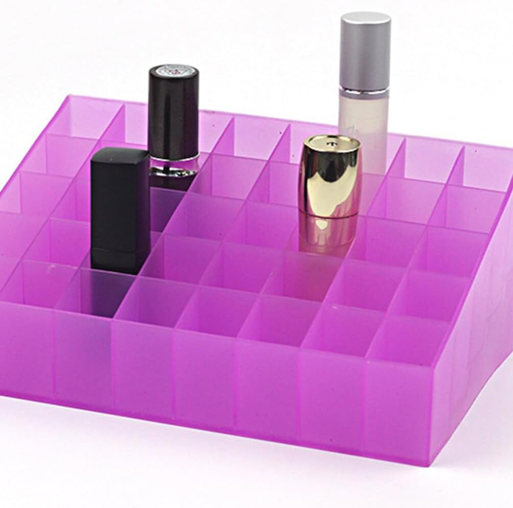 Cabilock 2pcs Slots Lipstick Organizer Makeup Storage Box for Lipsticks Jewelry and Cosmetics Desktop Holder for Home and Beauty Shop