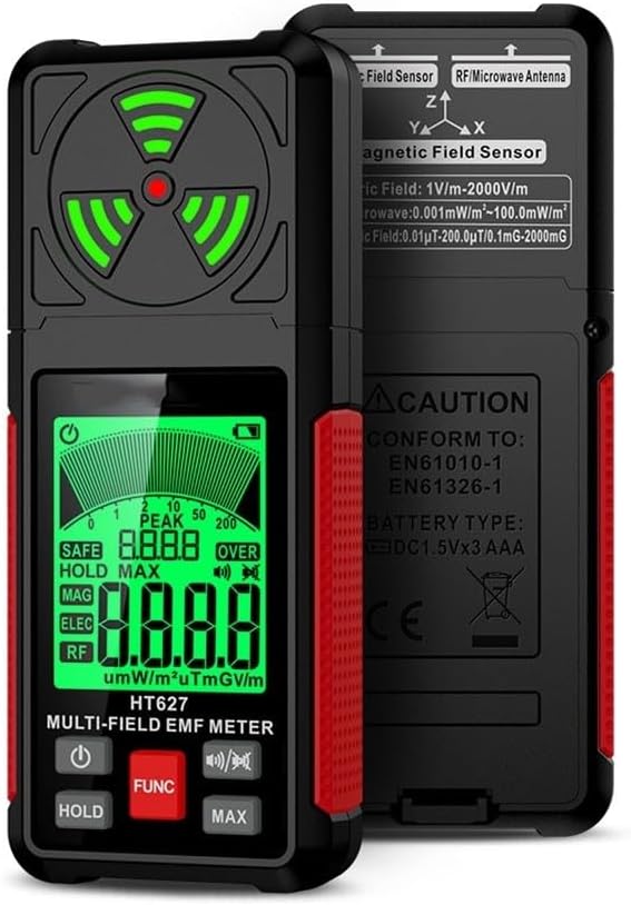 Medidor EMF Detector de Radiación 3 en 1 HT627 miniatura 4